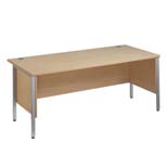 Straight Desk with Side Modesty Panel