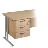 2 and 3 Drawer Fixed Pedestal