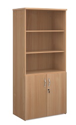 Combination Unit with Wood Doors and Open Top